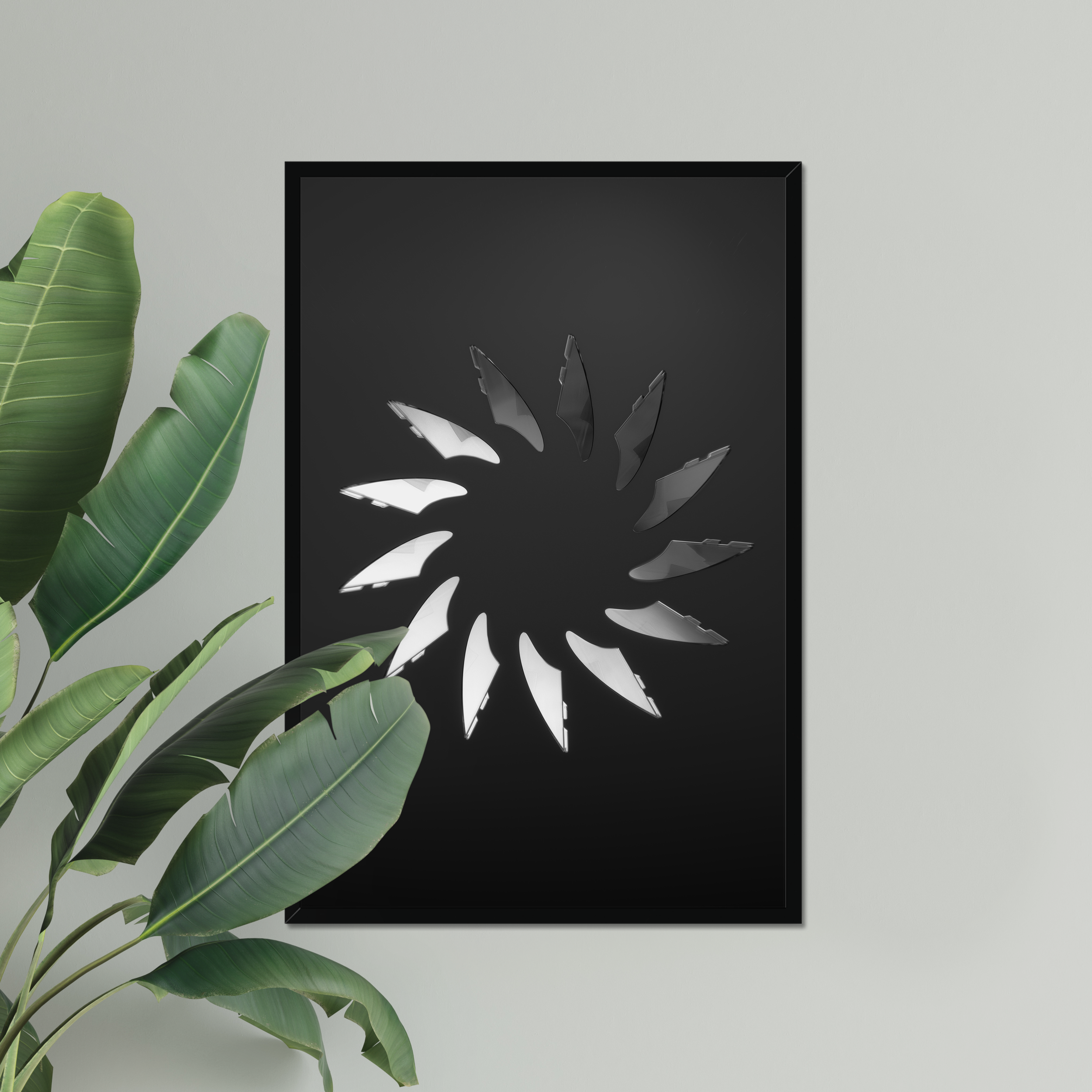 Spin That Fin – Monochrome Surf Art Print
