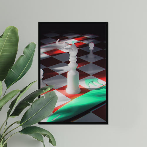 A Bishop Draws His Line – Surf Art Print